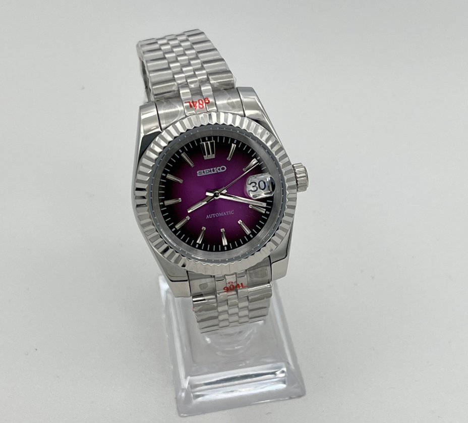 Datejust Amethyst — Fluted bezel, jubilee bracelet, purple sunburst dial
